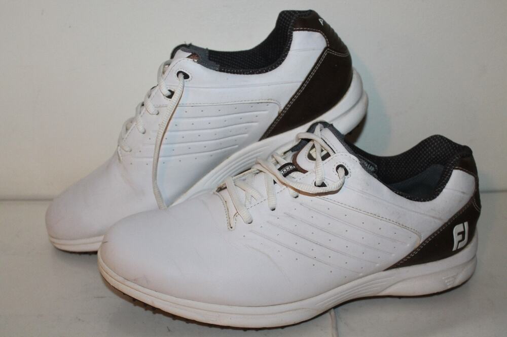 FootJoy ARC SL Golf Shoes, 59706, White/Brown, Leather, Mens Size 11 Med